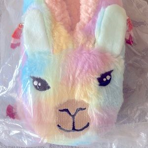 Never been opened rainbow Llama slippers!! Size 7